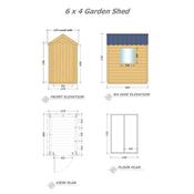 Garden Shed 6 x 4 (1.83m x 1.27m)