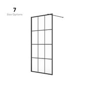 ASPECT Black Trellis Wetroom Panel image