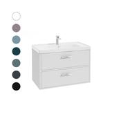 FINLAND Ocean Blue Matt 80cm Wall Hung Vanity Unit  image