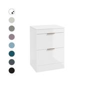 STOCKHOLM Floorstanding 60cm Two Drawer Countertop Vanity Unit image