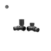 Gunmetal Grey Corner Radiator Valves image