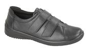 Mod Comfy Ladies Black Velcro Shoe (L997A) | Mc Ginleys image
