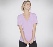 Skechers WTO80 Purple V Neck T Shirt | Mc Ginleys image
