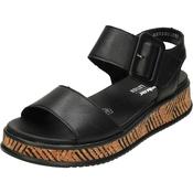 Rieker Evolution Sandal W0800-00 Black Leather | Mc Ginleys image