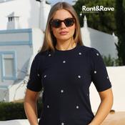 Rant and Rave Ora Daisy Knit Navy | Mc Ginleys image