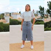 Rant &amp; Rave Maria Denim Skirt Ice Blue | Mc Ginleys image