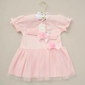 Baby Girls Pink Tuille Skirt Dress (D07144) | Mc Ginleys image