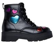 Skechers 303409L/BLK Metallic Heart Black Boot | Mc Ginleys image