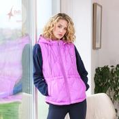 Relax &amp; Renew Denise Quilted Gilet Purple | Mc Ginleys image