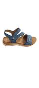 P Comfort WW1656 Twin Velcro Strap Sandal Blue | Mc Ginleys image