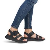 Rieker W2950 00 Black Sandal | Mc Ginleys image