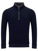 DG's Drifter Navy Long Sleeve Half Zip Top(55222-78) | Mc Ginleys