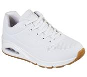 Skechers 310545L/WSL Uno Gen1 Shimmer Away White/Silver | Mc Ginleys