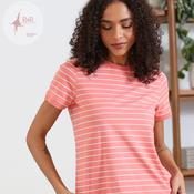 Relax &amp; Renew Paula Stripe Tee Coral | Mc Ginleys