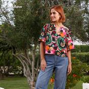 Rant and Rave Effy V Neck Top Pink | Mc Ginleys image