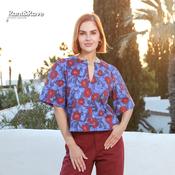 Rant and Rave Effy V Neck Top Blue | Mc Ginleys image