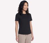 Skechers Go Walk Luxe Rib Tee TP163 BLK | Mc Ginleys