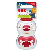 NUK Signature Night Glow In The Dark Girl 0-6 Months 2 Pack