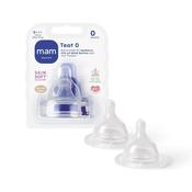 MAM Baby Bottle Teats 2 Pack - 0 Newborn (2 Pack) image