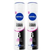 Nivea Black &amp; White Original 72h Anti-Perspirant Deodorant 150ml Twin Pack image