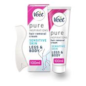 Veet Hair Removal Cream for Sensitive Skin - Body &amp; Legs 100ml image
