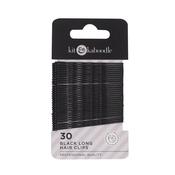 Kit &amp; Kaboodle Black Long Clips 30 Pack