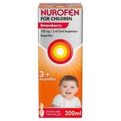 Nurofen For Children Strawberry Oral Suspension Spoon 200ml