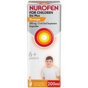 Nurofen For Children Six Plus Orange Oral Suspension - 200ml