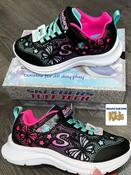 Skechers Girls Black/Multi Trainer Jumpsters 2.0 - Butterfly Flush - 303380L image