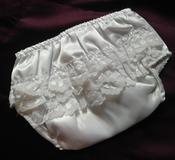 Frilly Christening Pants in Lace &amp; Satin - McMullans image