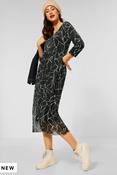 Street One Olive Green Print Mesh Dress 143173 - McMullans