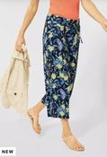 Cecil Blue Print Wide Leg Jersey Trousers 375071 - McMullans image
