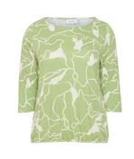 Fransa PlusGreen Print Round Neck Top 20612078 - McMullans