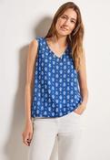 Cecil Royal Blue Print Minimal Top 344037 - McMullans image