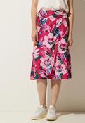 Street One Red Print Mock Wrap Midi Skirt 361310 - McMullans image