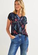Cecil Navy Lace AOP Top 320261 - McMullans image