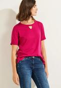 Cecil Pink Keyhole Tee Shirt 320240 - McMullans image