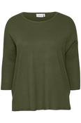 Fransa Plus Green Knit Pullover 20611028 - McMullans image