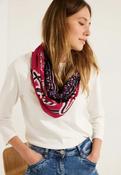 Cecil Red Patchwork Print Loop Scarf 572201 - McMullans image