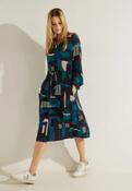 Cecil Navy Multicoloured Print Dress 143726 - McMullans image