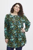 Fransa Plus Green Print Kiki Tunic 20612856 - McMullans image