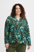 Fransa Plus Green Print Kiki Blouse 20613854 - McMullans image