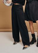 Freequent Black Wide Leg Nanni Trousers 200632 - McMullans