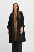 Fransa Plus Black Long Cardigan 20613211 - McMullans image