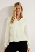 Cecil Vanilla Split Neck Tunic Top 320653 - McMullans