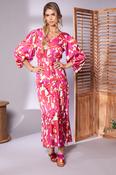 Kate Cooper Watermelon Print Sateen Boho Dress 24118 - McMullans image
