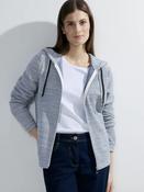 Cecil Blue Boucle Hooded Top 321011 - McMullans