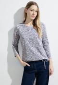 Cecil Blue Multicolour Stripe Melange Top 321014 - McMullans image