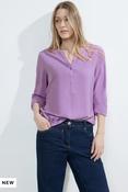 Cecil Lilac Split Neck Blouse 344536 - McMullans image