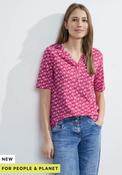 Cecil Pink Minimal Split Neck Top 321155 - McMullans image